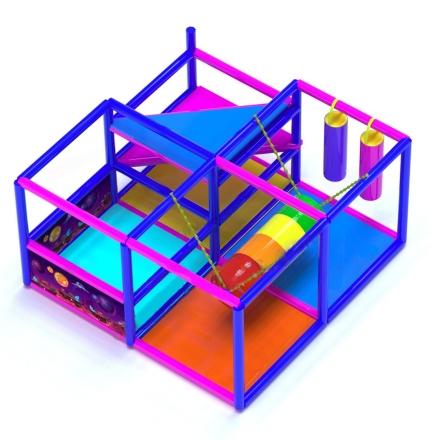 Детский игровой лабиринт «Малыш с крышей» 5,6м² (2,35*2,35*2,5м) оптом, фото 3