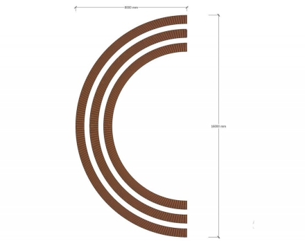 Амфитеатр Радиус без спинок, радиус 3-5 м оптом, фото 5