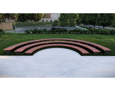 Амфитеатр Радиус без спинок, радиус 3-5 м оптом, фото 1