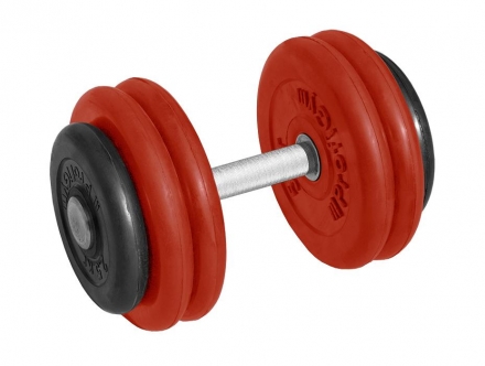 Гантель обрезиненная &quot;PROFIGYM&quot; с хромированной ручкой 26 кг, цветная ГНЦ -26  оптом, фото 1