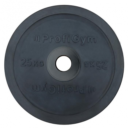 Диск 25 кг, для  штанги  олимпийский, черный  ДО-25/51 оптом, фото 1