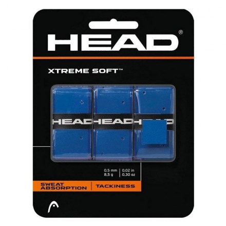 Овергрип Head Xtreme Soft (СИНИЙ), 0.5 мм, 3 шт, синий оптом, фото 1