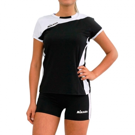 Форма волейб. жен. &quot;MIKASA&quot;, арт. MT375-046-L, р. L, 90% полиэстер 10% эластан, черно-белый оптом, фото 1