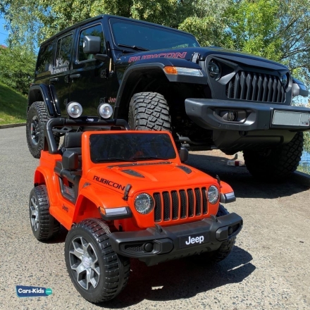Электромобиль Jeep Rubicon 4WD оранжевый оптом, фото 7