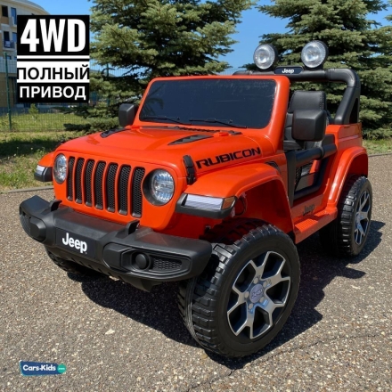 Электромобиль Jeep Rubicon 4WD оранжевый оптом, фото 1