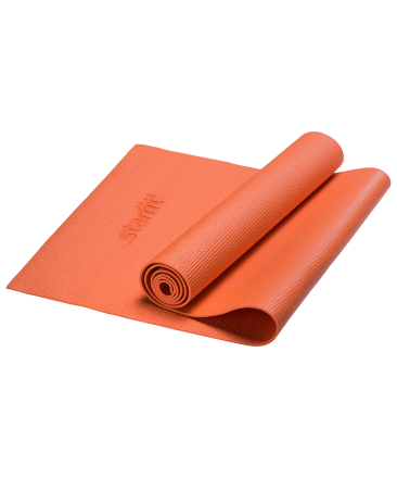 Коврик для йоги FM-101, PVC, 173x61x0,4 см, оранжевый оптом, фото 1