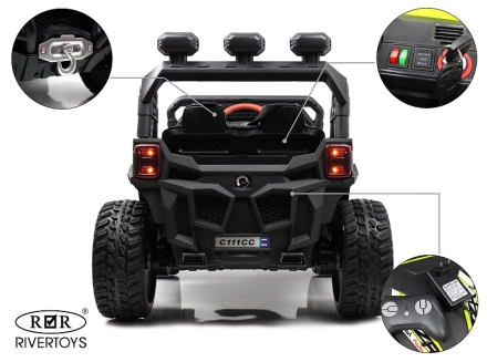 Детский электромобиль RiverToys C111CC зеленый оптом, фото 4