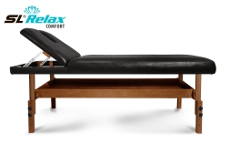 Массажный стол Relax Comfort черная кожа, фото 2