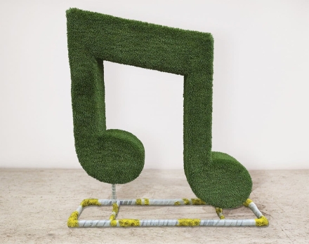 Топиари нота, h=160 см - газон Deluxe оптом, фото 1