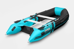 Gladiator B 370 AL LIGHT Черно-бирюзовый моторная лодка ПВХ Алюминиевый пайол, фото 2