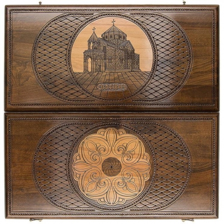 Нарды резные &quot;Рипсиме - Орнамент&quot; 60, Zakaryan оптом, фото 1