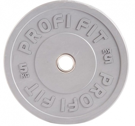 Диск для штанги каучуковый, цветной PROFI-FIT D-51,  5 кг оптом, фото 7