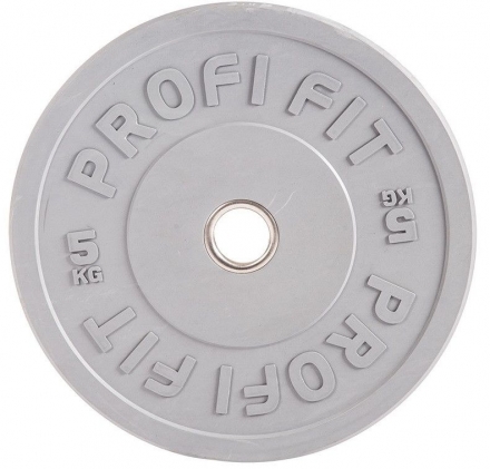 Диск для штанги каучуковый, цветной PROFI-FIT D-51,  5 кг оптом, фото 5