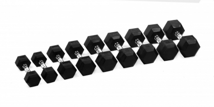 Гантель гексагональная обрезиненная Lite Weights 3186LW, 10кг оптом, фото 3