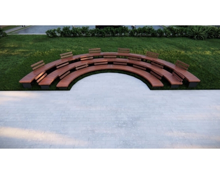 Амфитеатр Радиус со спинками, радиус 3-5 м оптом, фото 5