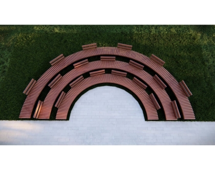 Амфитеатр Радиус со спинками, радиус 3-5 м оптом, фото 4