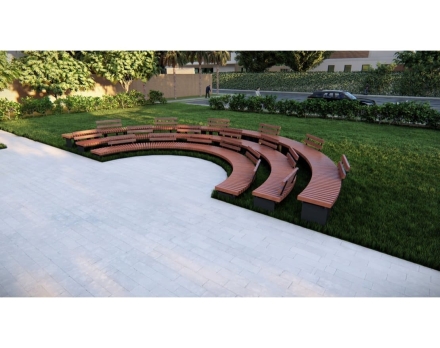 Амфитеатр Радиус со спинками, радиус 3-5 м оптом, фото 3