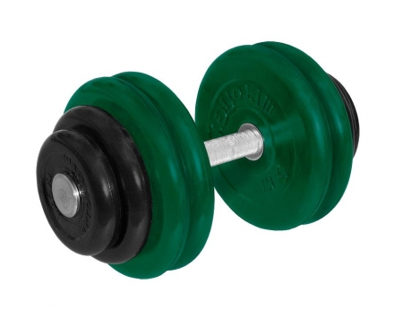 Гантель обрезиненная &quot;PROFIGYM&quot; с хромированной ручкой 28,5 кг, цветная ГНЦ -28,5  оптом, фото 1