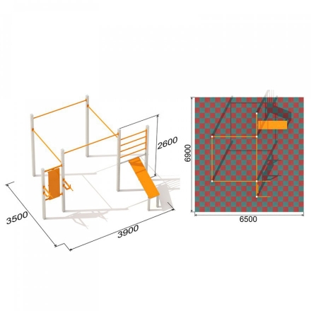 Оборудование для Воркаут ActiSteel S 12 для спортивной площадки оптом, фото 6