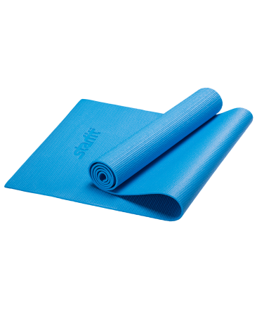 Коврик для йоги FM-101, PVC, 173x61x0,4 см, синий оптом, фото 1