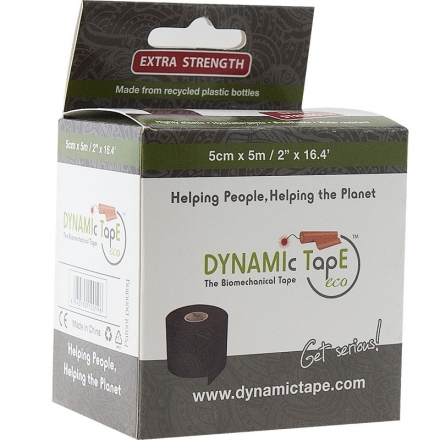 Тейп динамический Dynamic Tape ECO, арт. DT50TTEB, шир. 5 см, дл. 5 м, черный/серое тату оптом, фото 2