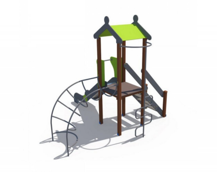 Детский игровой комплекс с металлическим скатом Н-1200 ДИО 04117 оптом, фото 2