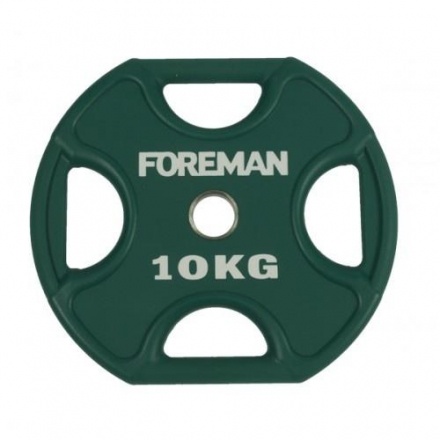 Диск X-Training уретановый цветной FOREMAN FM/UPX-10KG-GN (10 кг) оптом, фото 1