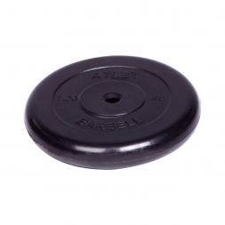 Диск обрезиненный Barbell Atlet d 26 мм чёрный 1,25 кг