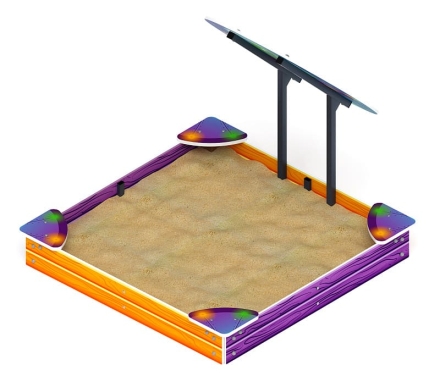 Песочница средняя с навесом Космопорт - ИО 5.14.01-02 оптом, фото 4