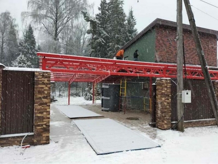 Двускатный навес с сотовым поликарбонатом оптом, фото 2