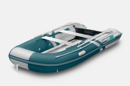 Gladiator B 370 AL LIGHT Морской зеленый-белый моторная лодка ПВХ Алюминиевый пайол оптом, фото 1