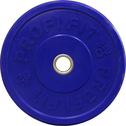 Диск для штанги каучуковый, цветной PROFI-FIT D-51, 20 кг оптом, фото 1