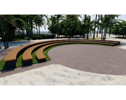 Амфитеатр Радиус 6-8 м, без спинок оптом, фото 5