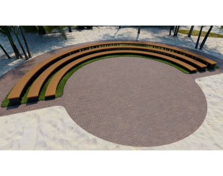 Амфитеатр Радиус 6-8 м, без спинок оптом, фото 4