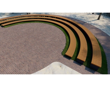 Амфитеатр Радиус 6-8 м, без спинок оптом, фото 3