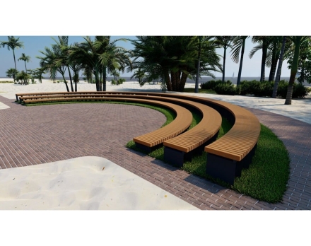 Амфитеатр Радиус 6-8 м, без спинок оптом, фото 1