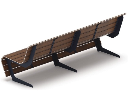 Скамья Волна спокойствия-5 (темный дуб) оптом, фото 3