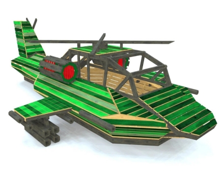 Игровой комплекс TORUDA WOOD Вертолет Военный оптом, фото 1