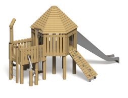 Игровой комплекс Эко Шалаш ИК-221 для детской площадки, фото 2