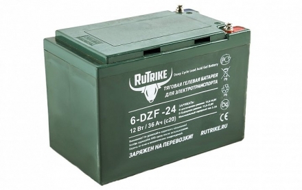 Тяговый гелевый аккумулятор RuTrike 6-DZF-24 (12V24A/H C2) оптом, фото 1