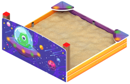 Песочница средняя с ограждением Космопорт - ИО 5.14.01-01, фото 1 Песочница средняя с ограждением Космопорт - ИО 5.14.01-01, фото 1