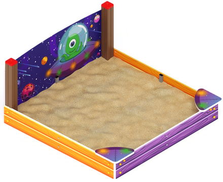 Песочница средняя с ограждением Космопорт - ИО 5.14.01-01 оптом, фото 4