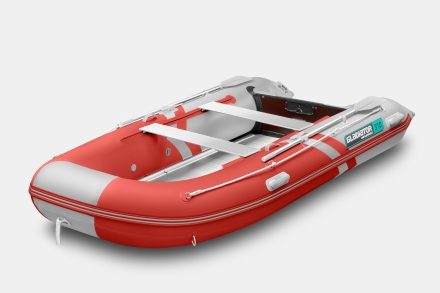 Gladiator B 370 AL LIGHT Красно-белый моторная лодка ПВХ Алюминиевый пайол оптом, фото 1