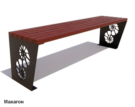 Скамейка уличная Ракушка, Сосна 0,6 м оптом, фото 5