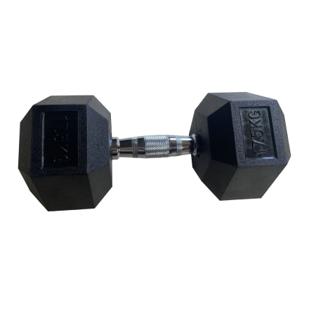 Обрезиненная гексагональная гантель INEX Hex Dumbbell 17,5 кг оптом, фото 1
