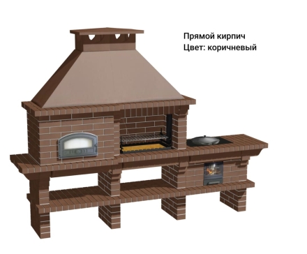 Печь Аристократ 750 Прямоугольный кирпич красный с коричневым оптом, фото 13