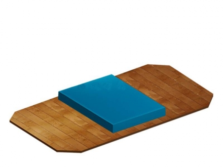 Мат поролоновый 1х1х0,1 м, кожзаменитель (эконом), шт. оптом, фото 1