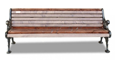 Скамейка чугунная Вензель 3,0 м (3 опоры) оптом, фото 6