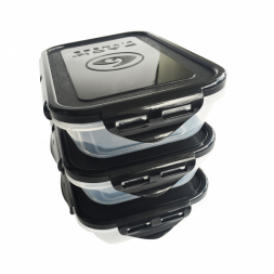 Контейнер с фиксаторами 6 Pack Fitness, 24oz/709мл, черный, 1шт