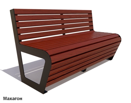 Скамейка уличная Клин, Лиственница 1,8 м оптом, фото 2
